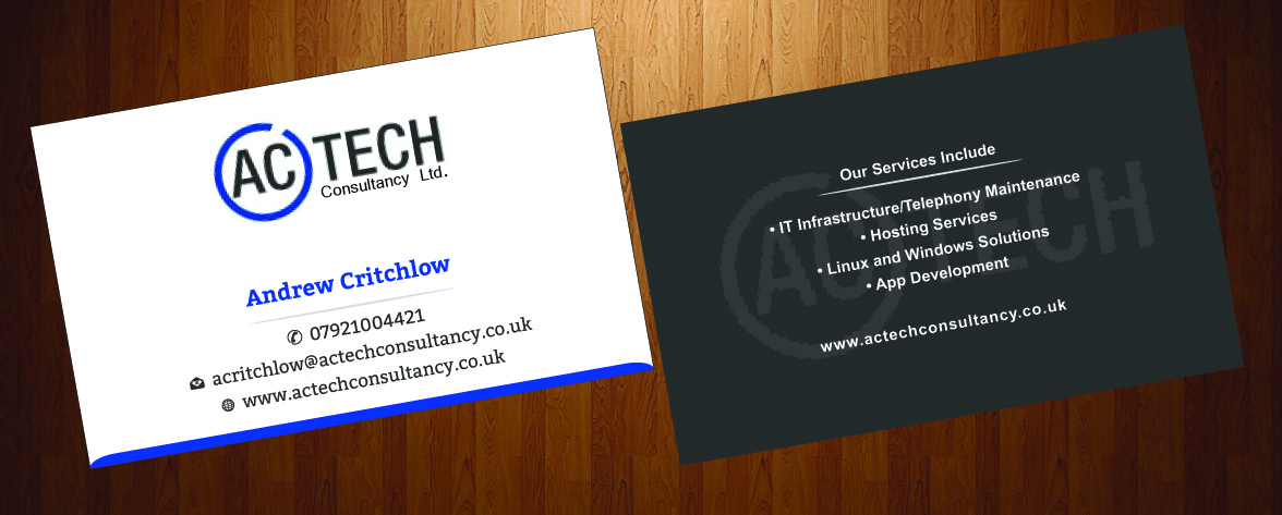 Business Card Design by HarmiDesigning for AC Tech Consultancy Ltd | Design #3621976