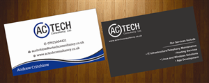 Design de Carte de Visite par HarmiDesigning pour AC Tech Consultancy Ltd | Design : #3622004