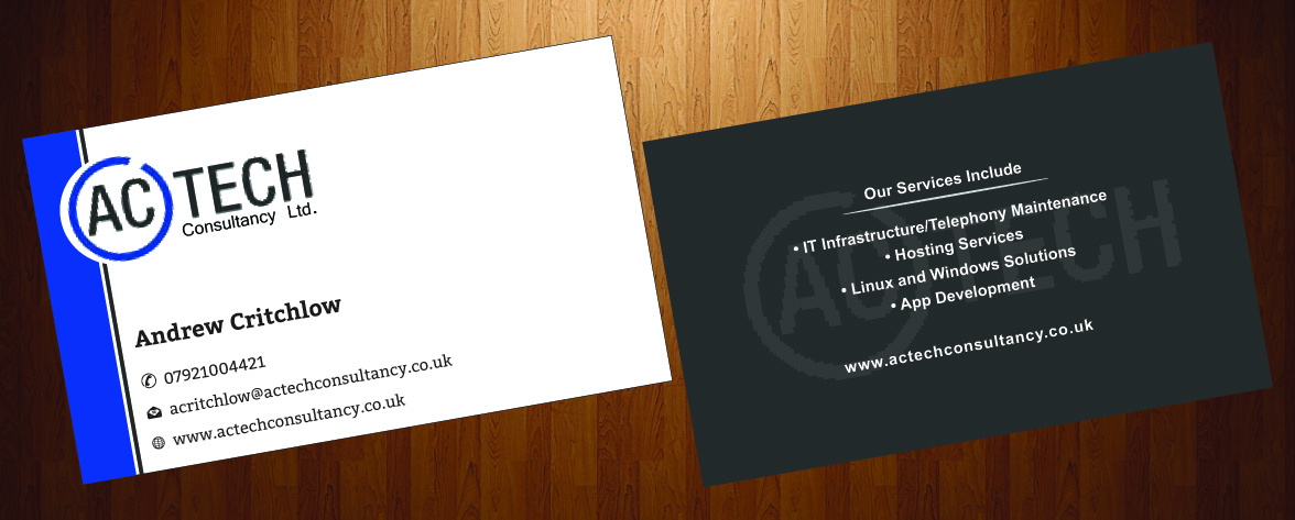 Visitenkarten-Design von HarmiDesigning für AC Tech Consultancy Ltd | Design #3622042