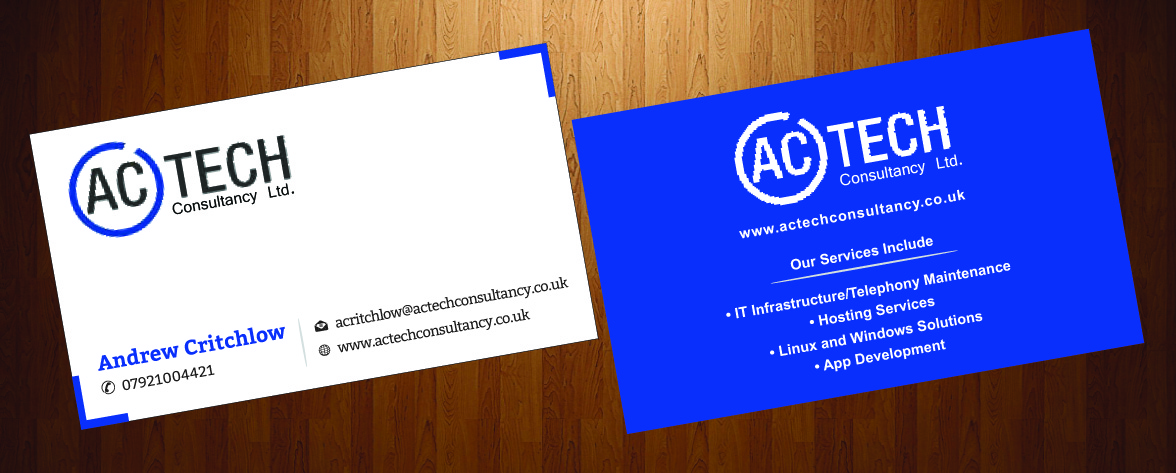 Visitenkarten-Design von HarmiDesigning für AC Tech Consultancy Ltd | Design #3622050