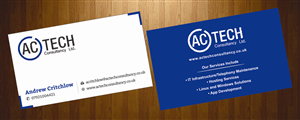 Design de Carte de Visite par HarmiDesigning pour AC Tech Consultancy Ltd | Design : #3622050