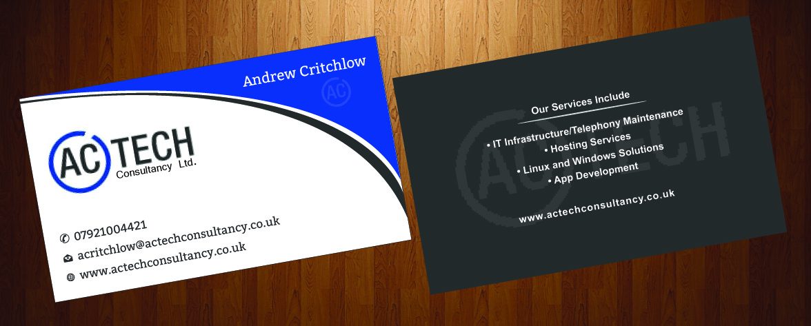 Business Card Design by HarmiDesigning for AC Tech Consultancy Ltd | Design #3622071