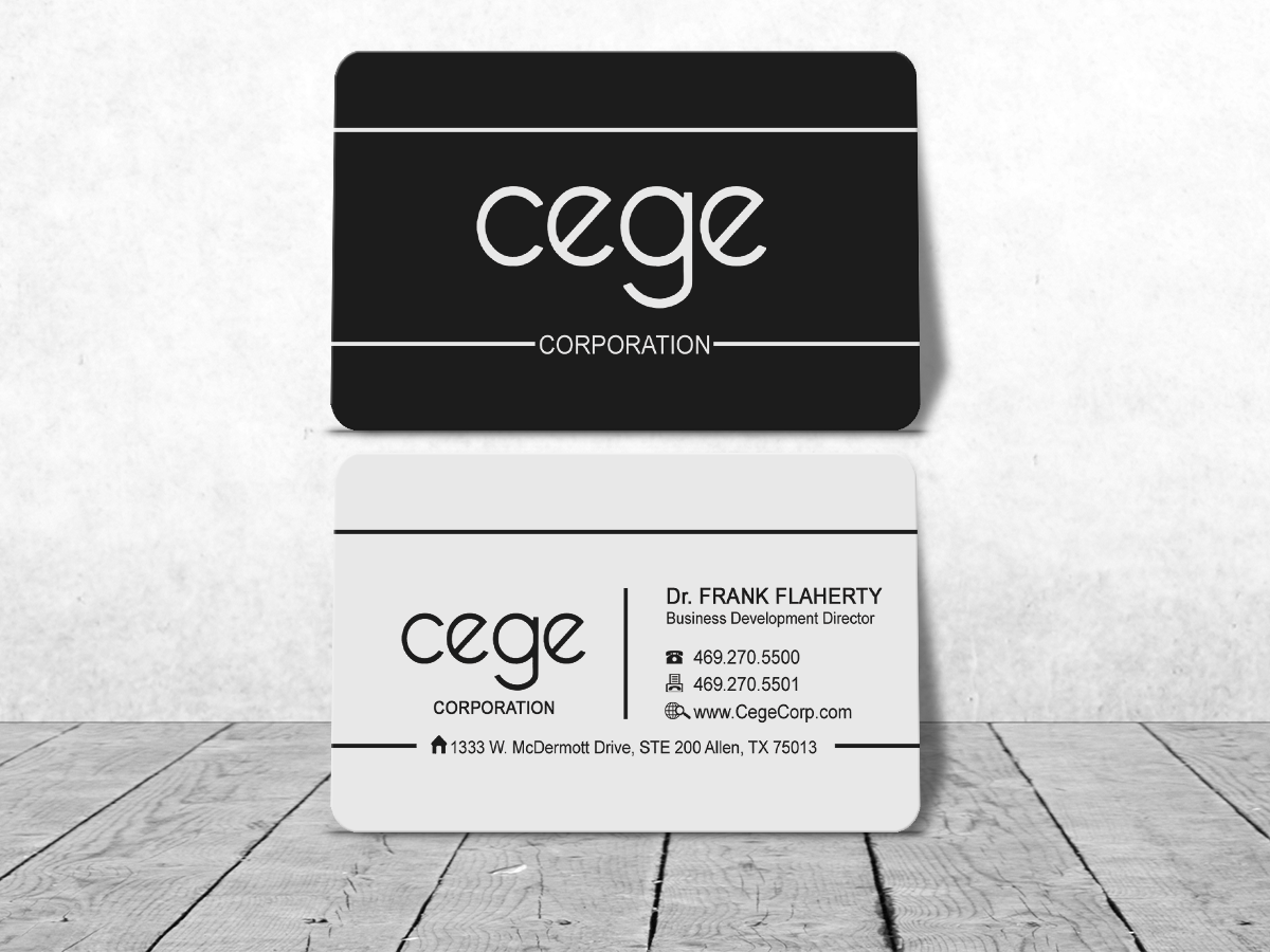 Business Card Design by Sajin for Cege Corporation | Design #3650229