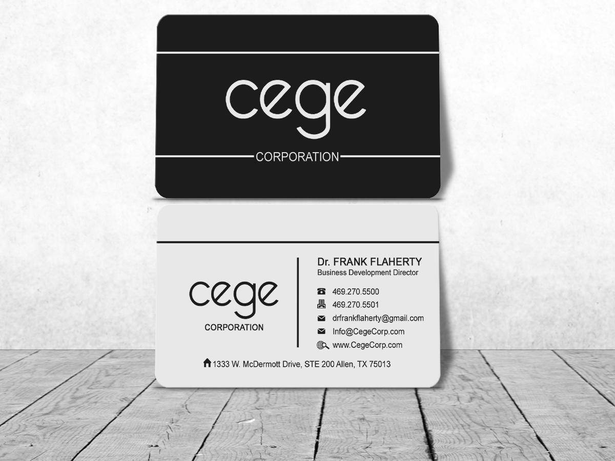 Business Card Design by Sajin for Cege Corporation | Design #3663929