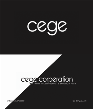 Design de Carte de Visite par gsim pour Cege Corporation | Design #3618879
