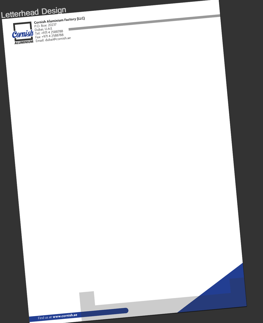 Stationery Design by Ritesh Singh for Cornish Aluminium | Design #916262