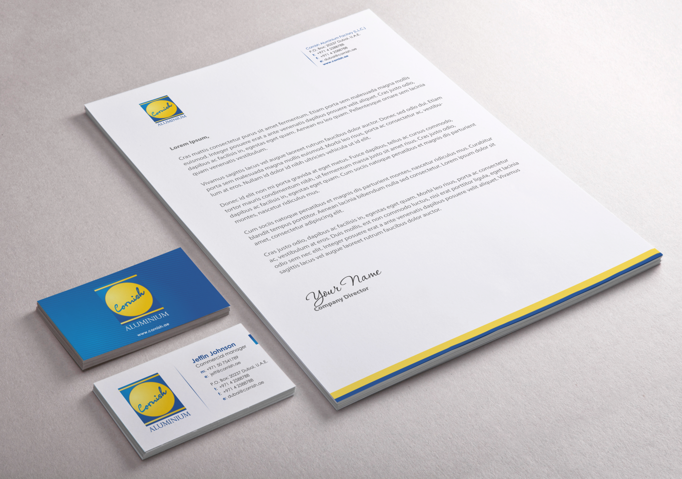 Stationery Design by HYPdesign for Cornish Aluminium | Design #906641