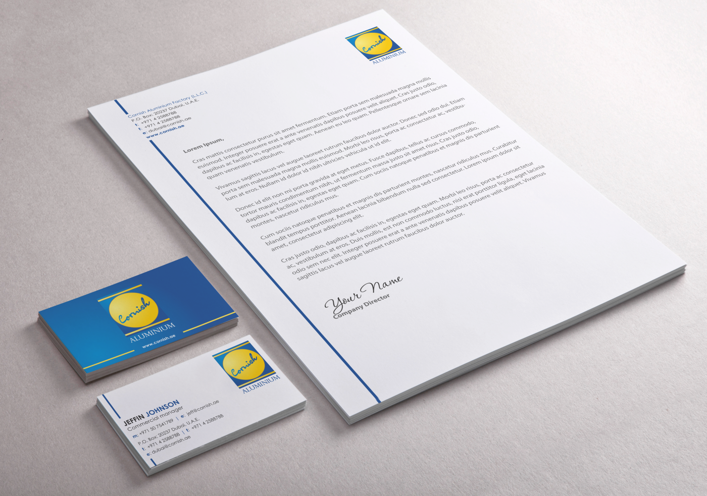 Stationery Design by HYPdesign for Cornish Aluminium | Design #906649