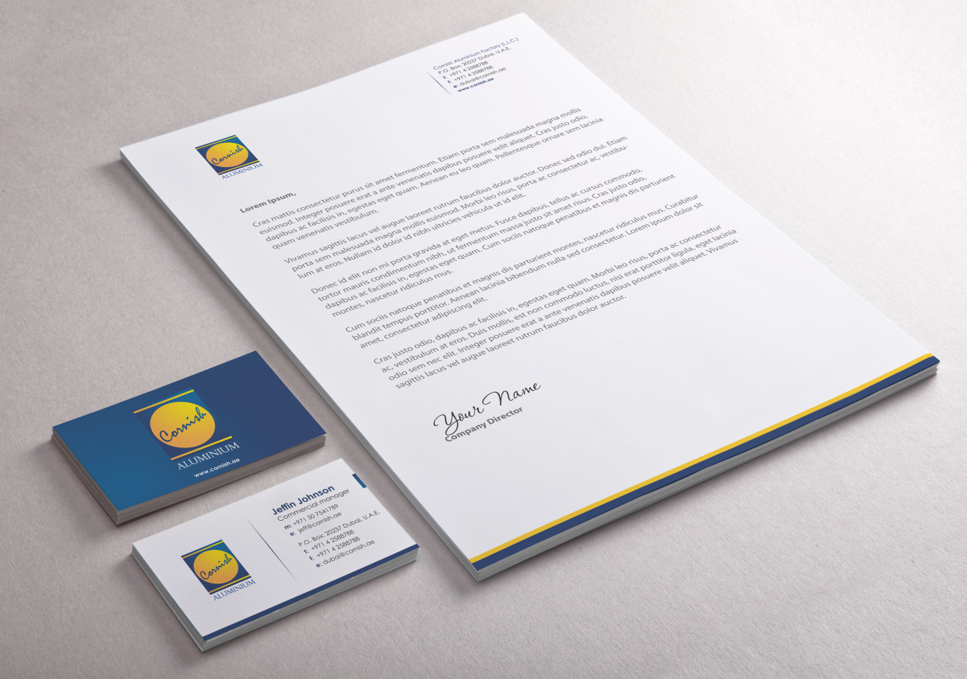 Stationery Design by HYPdesign for Cornish Aluminium | Design #936428