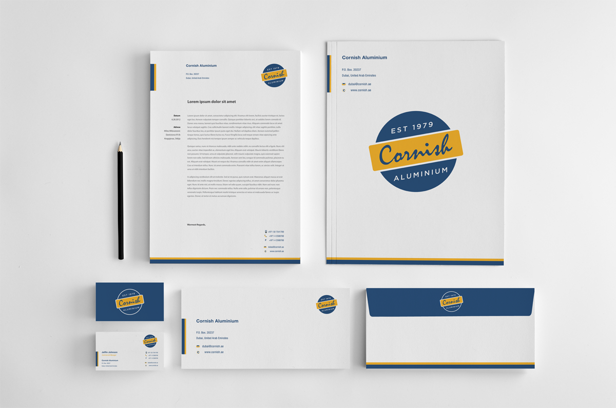 Stationery Design by Milovanovic for Cornish Aluminium | Design #934061