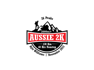 A2k | Kyle Williams - November 2013 | 26 Peaks | 130 Kilometres | 48 Hours Non-Stop | Diseño de Logo por Niko Dola