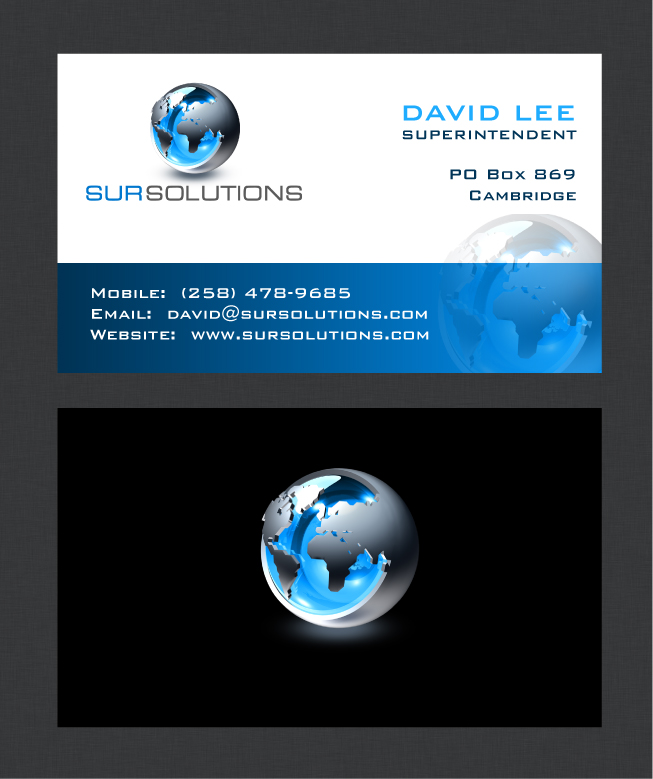 Business Card Design by ESolz Technologies for Sur Solutions | Design #3620153