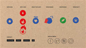 VECTOR ICONS FOR RESTAURANT MENU | Diseño Con Ícono por Synthesis