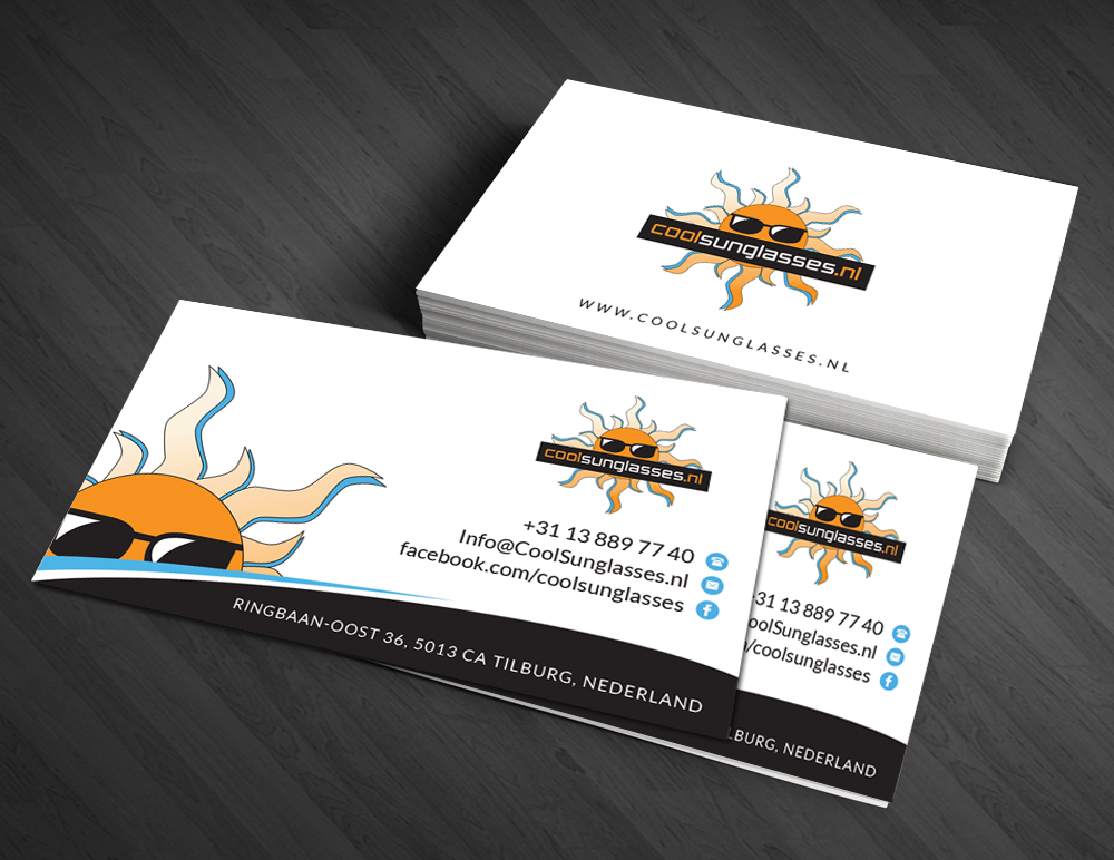 Business Card Design by  Artman for CoolSunglasses.nl | Design #3663897