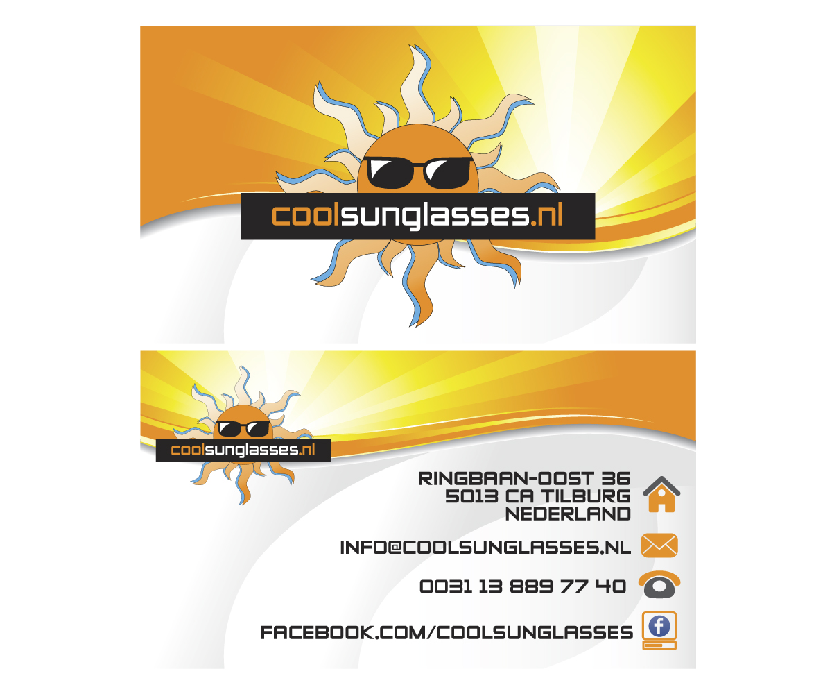 Diseño de Tarjeta de Presentación por lgds_92 para CoolSunglasses.nl | Diseño #3625622