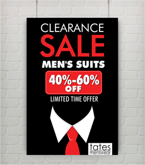 Poster-Design von Ushan sampath für Tates Menswear | Design #3628948
