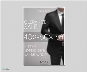 Design de Poster par Aurelio III pour Tates Menswear | Design : #3627250