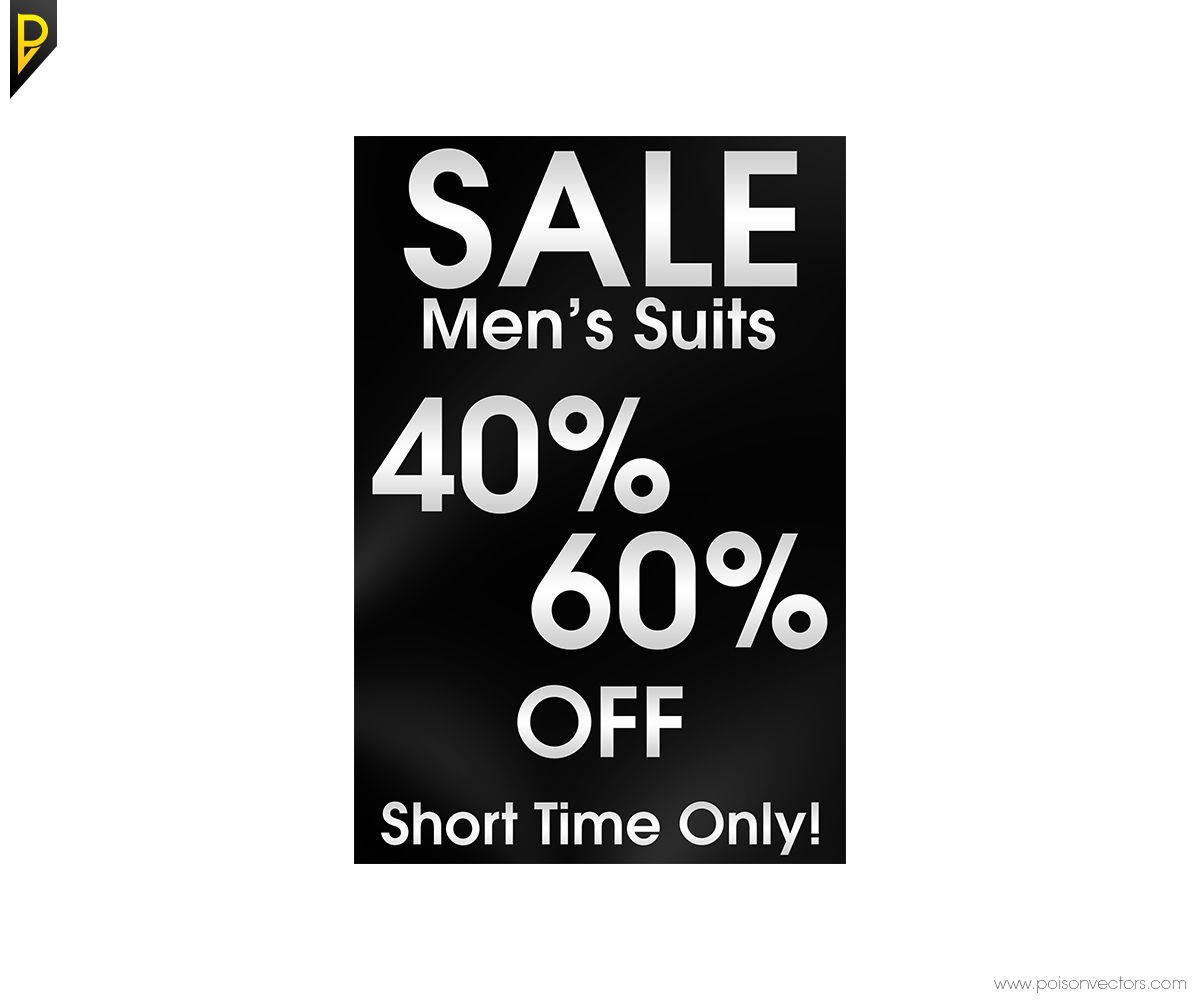 Poster-Design von poisonvectors für Tates Menswear | Design #3630470