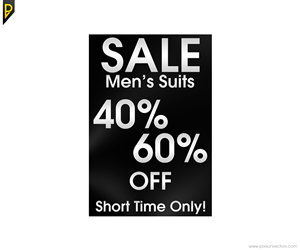 Poster-Design von poisonvectors für Tates Menswear | Design #3630470