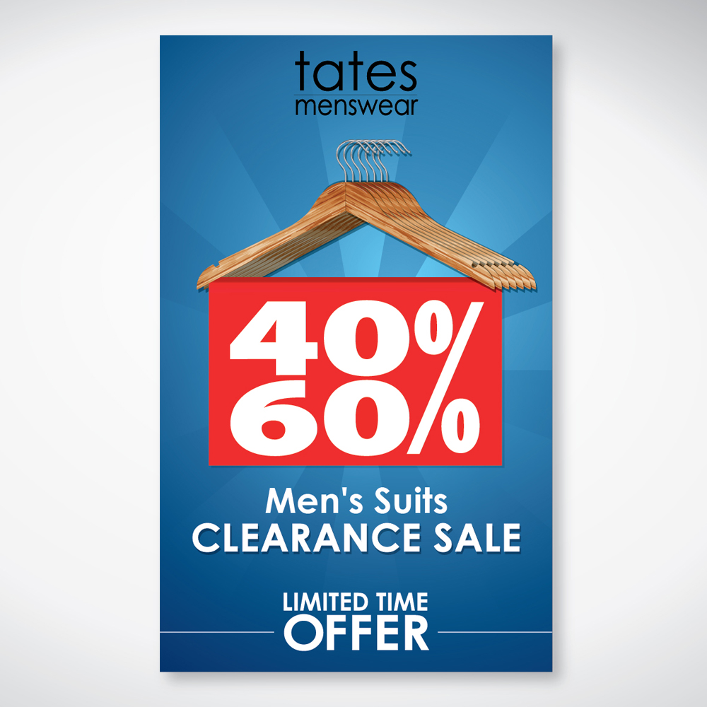 Poster Design by tuan1968 for Tates Menswear | Design #3636404