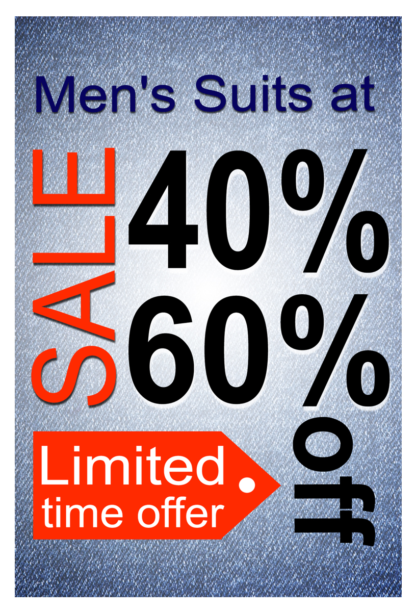 Poster Design by Satyajit Sil Creations for Tates Menswear | Design #3623957