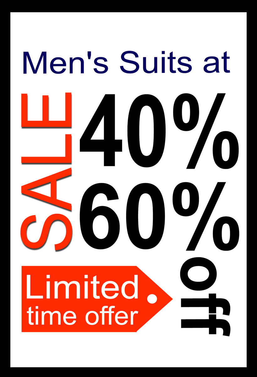 Poster Design by Satyajit Sil Creations for Tates Menswear | Design #3623963