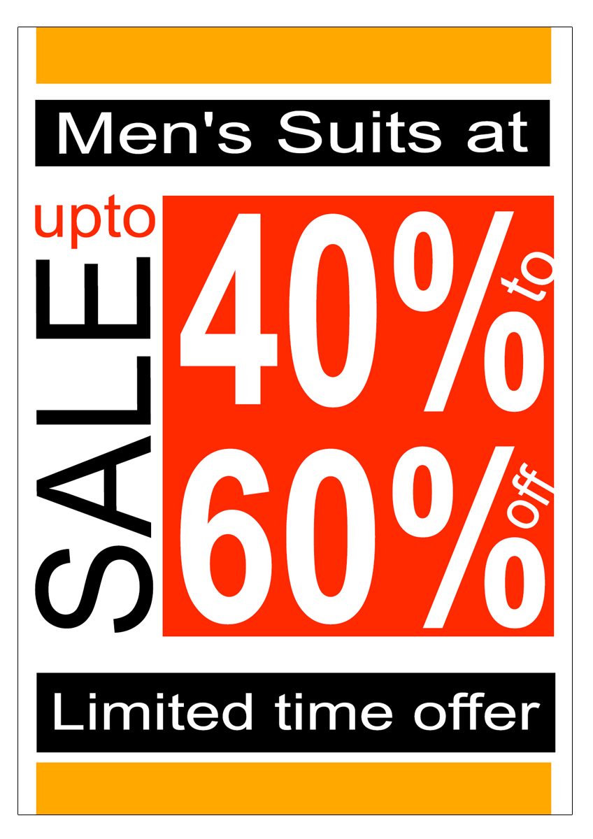 Poster Design by Satyajit Sil Creations for Tates Menswear | Design #3624032