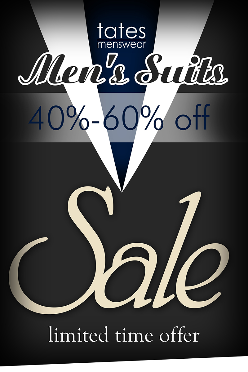 Poster Design by monetwebdesigns for Tates Menswear | Design #3630698