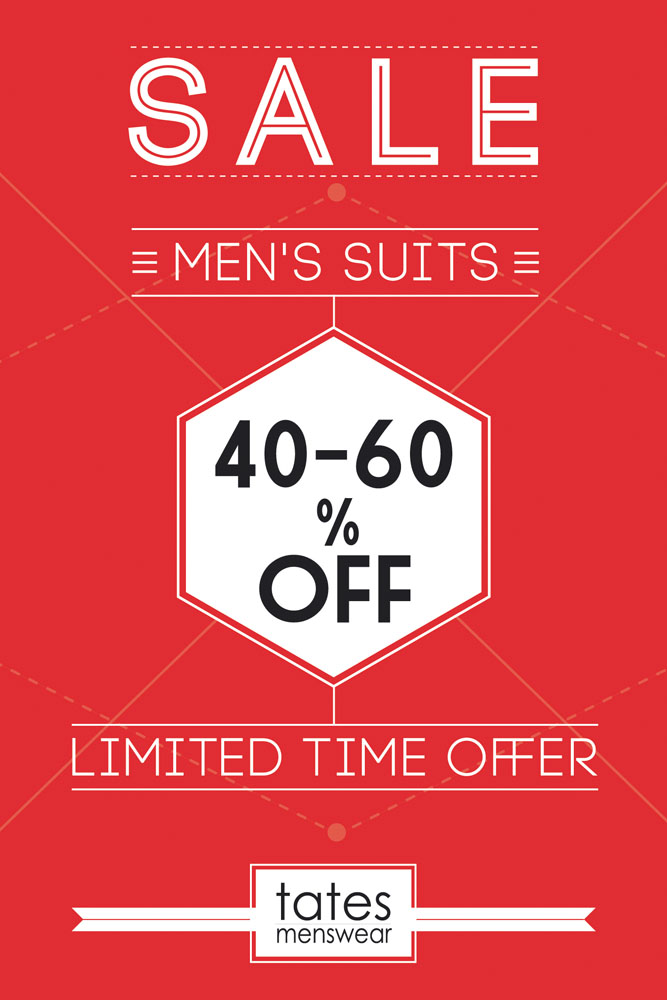 Poster Design by polakx for Tates Menswear | Design #3629623