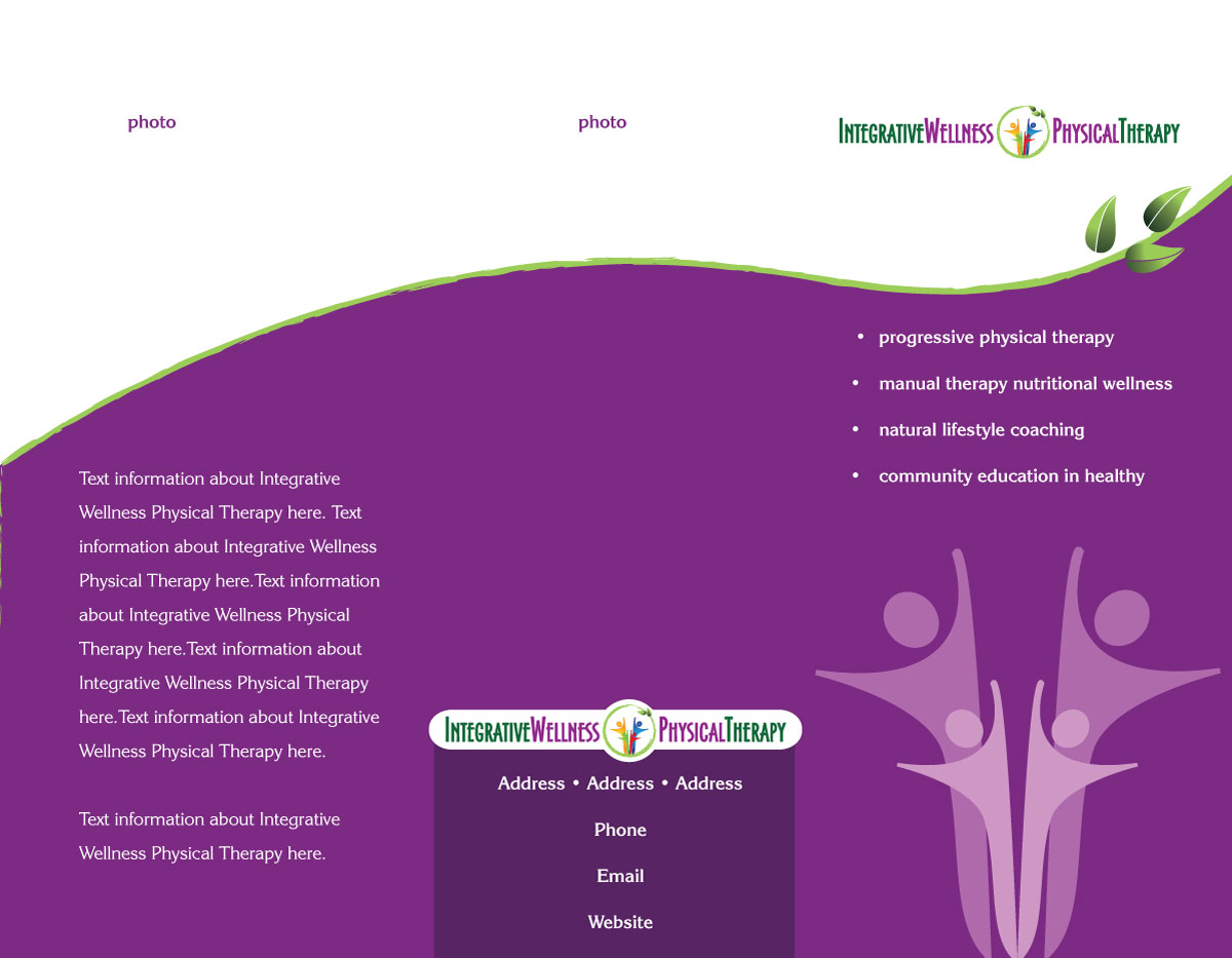 Brochure Design by boonedesigns for Integrative Wellness and Physical Therapy | Design: #3819100