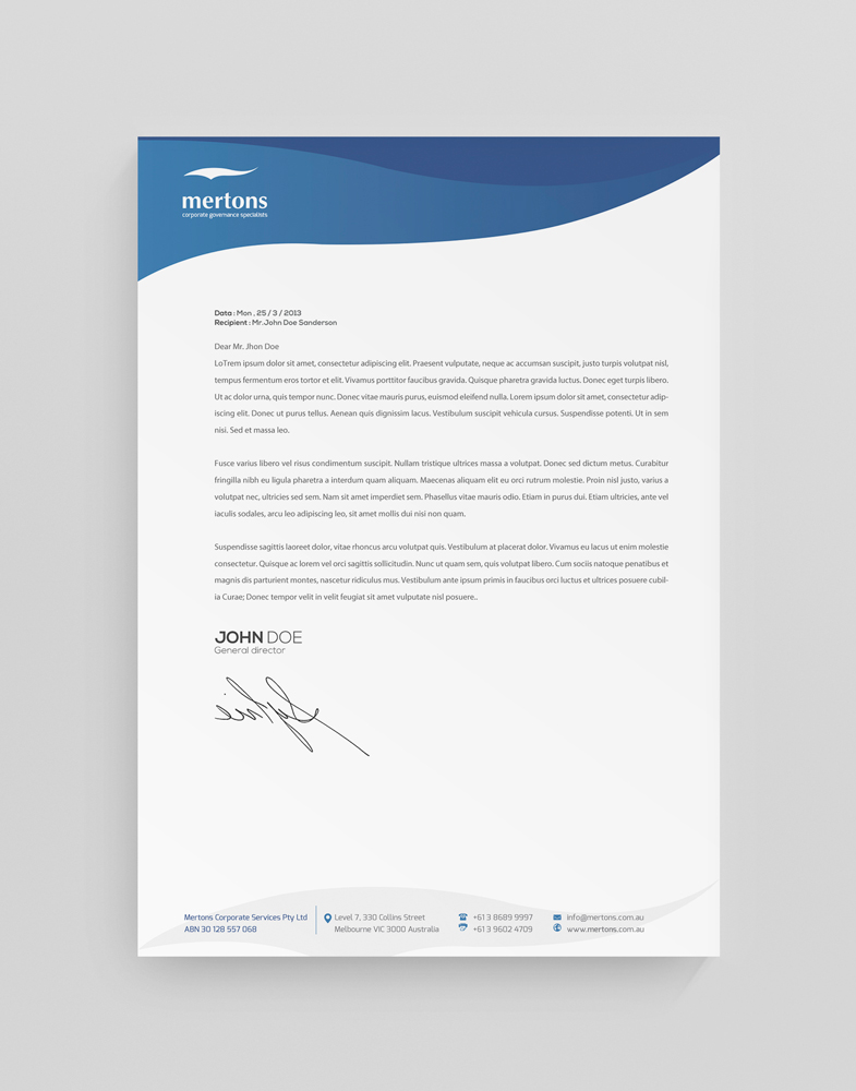 Letterhead Design by stoodio.id for this project | Design #3642482