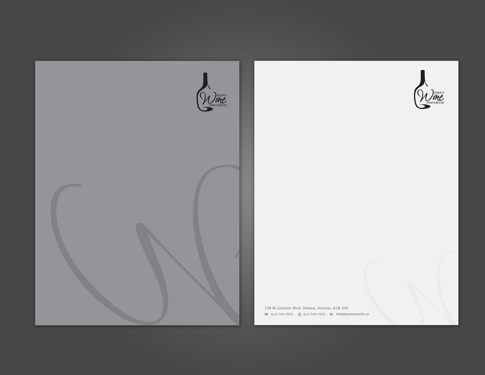 Design de Papeterie par Biswajit pour Legacy Wine International | Design #916487