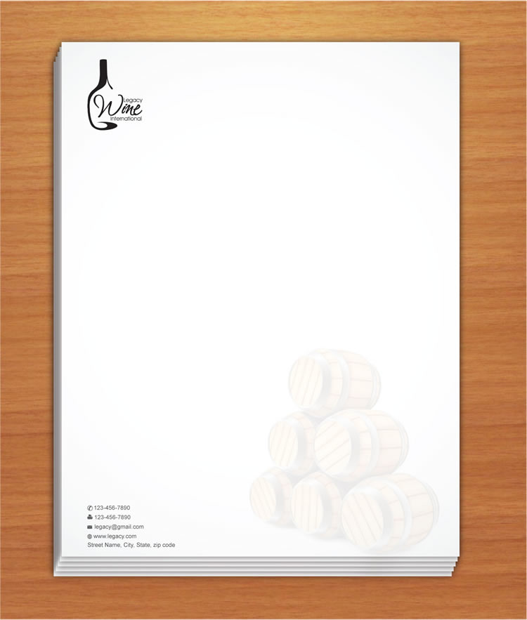 Diseño de Papelería por Sbss para Legacy Wine International | Diseño #912733