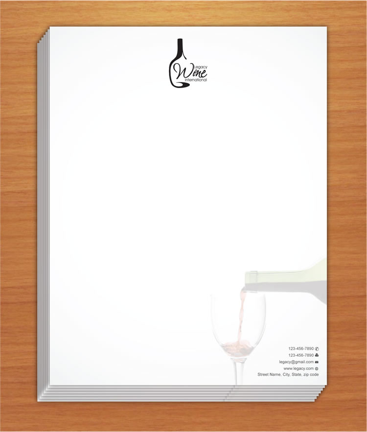 Diseño de Papelería por Sbss para Legacy Wine International | Diseño #912734