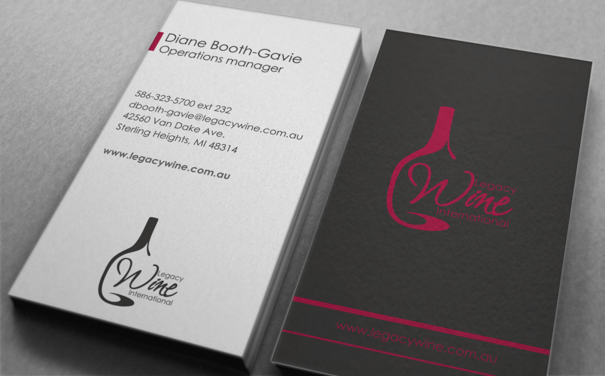 Design de Papeterie par HYPdesign pour Legacy Wine International | Design #914558