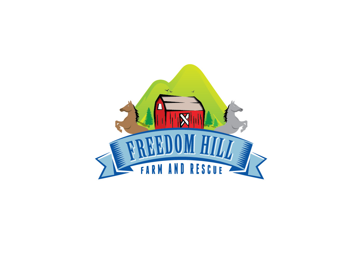Logo Design by TechWise for Freedom Hill Farm and Rescue | Design #3649058