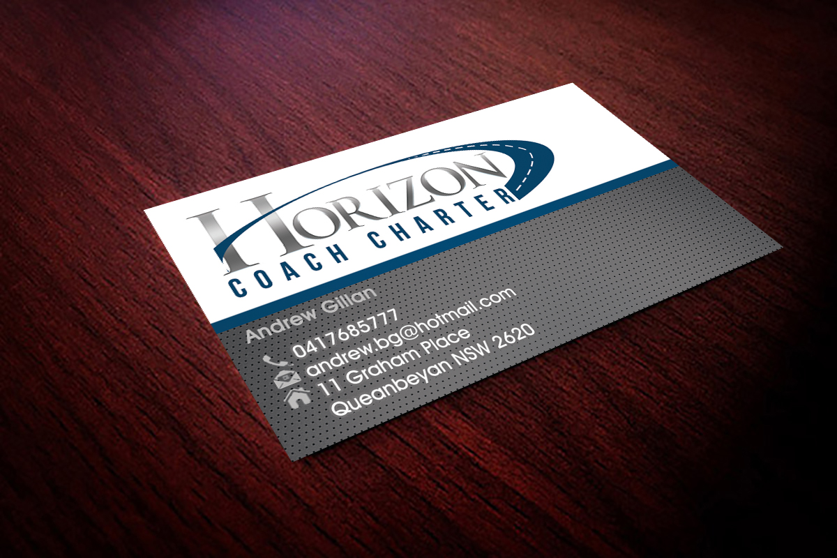 Business Card Design by Hardcore Design for Horizon Coach Charter | Design #3687222