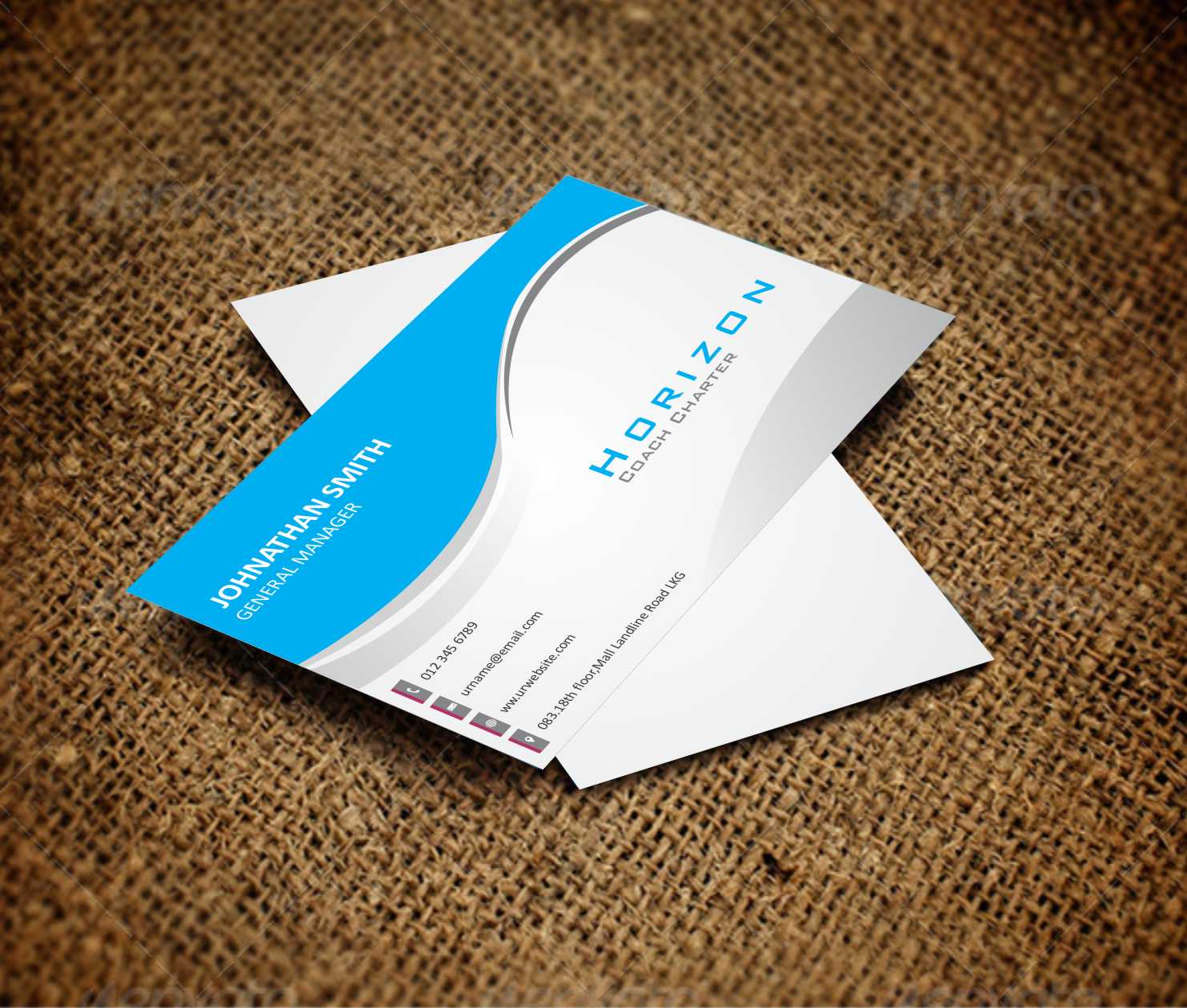 Business Card Design by AwsomeD for Horizon Coach Charter | Design #3635514
