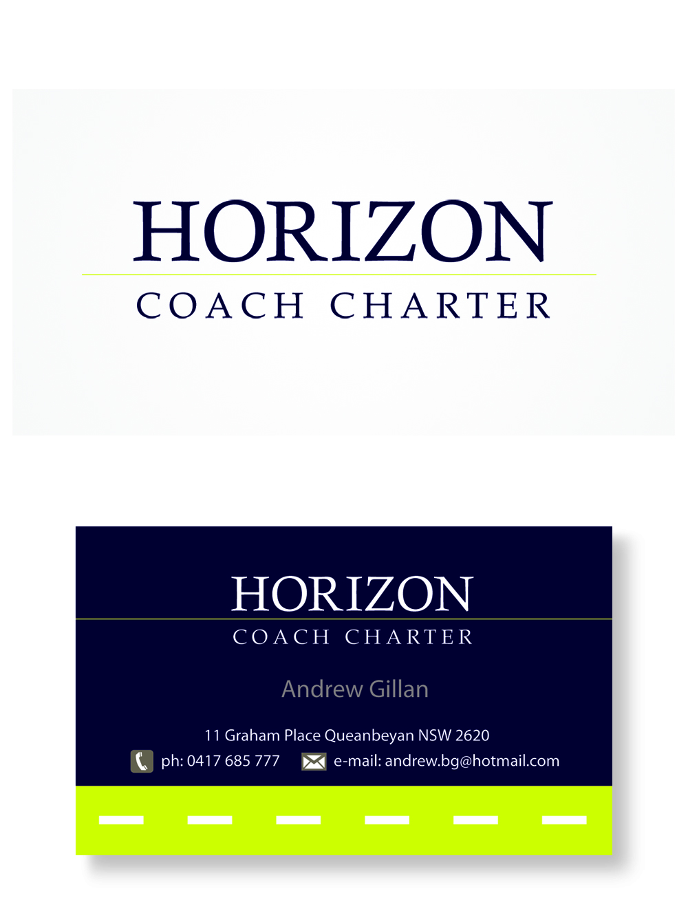Business Card Design by CanDoDesign for Horizon Coach Charter | Design #3685390
