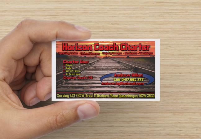 Business Card Design by HK Grafix for Horizon Coach Charter | Design #3641689