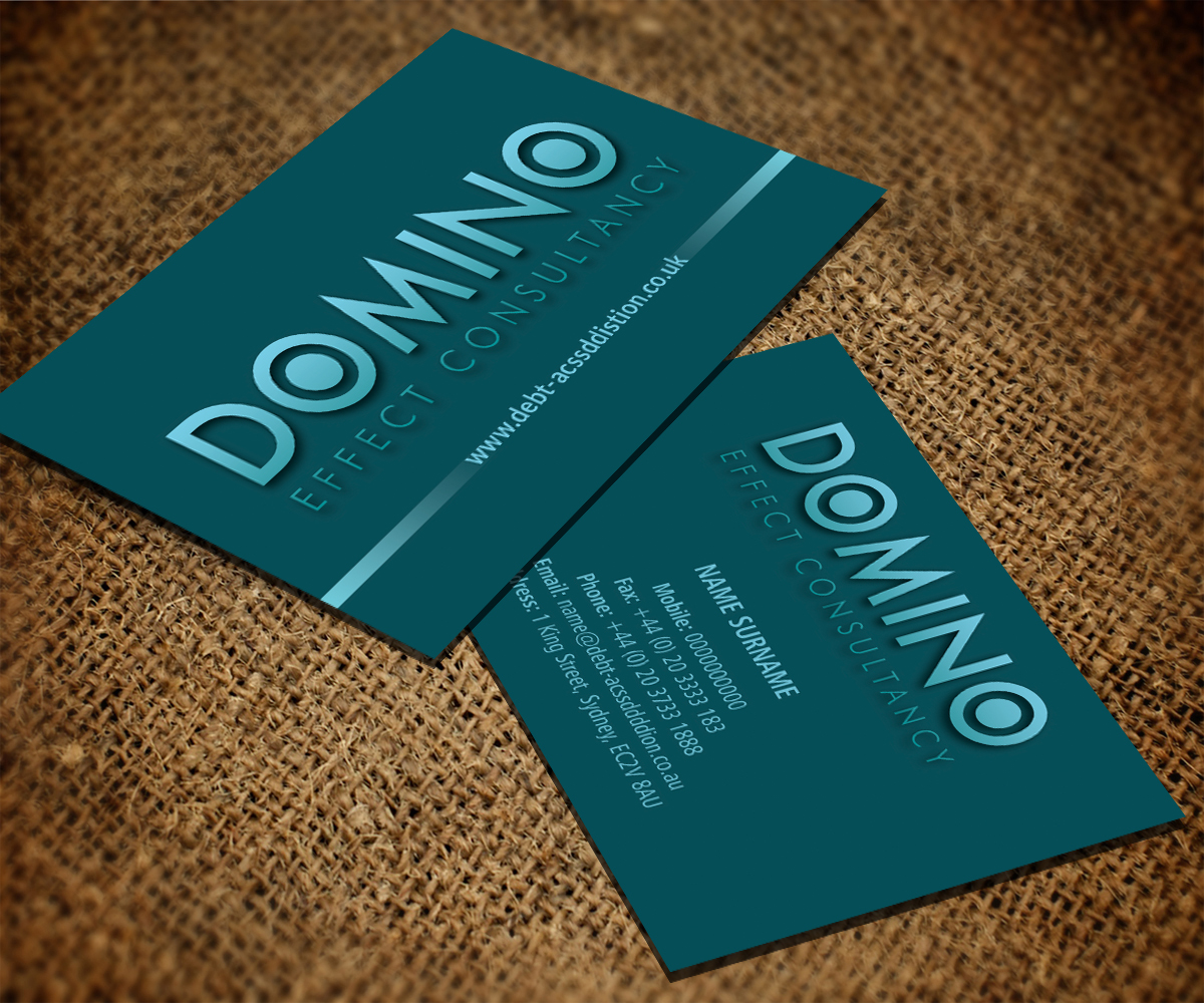 Business Card Design by Sarah Haroon for Domino Effect Consultancy | Design #3628585