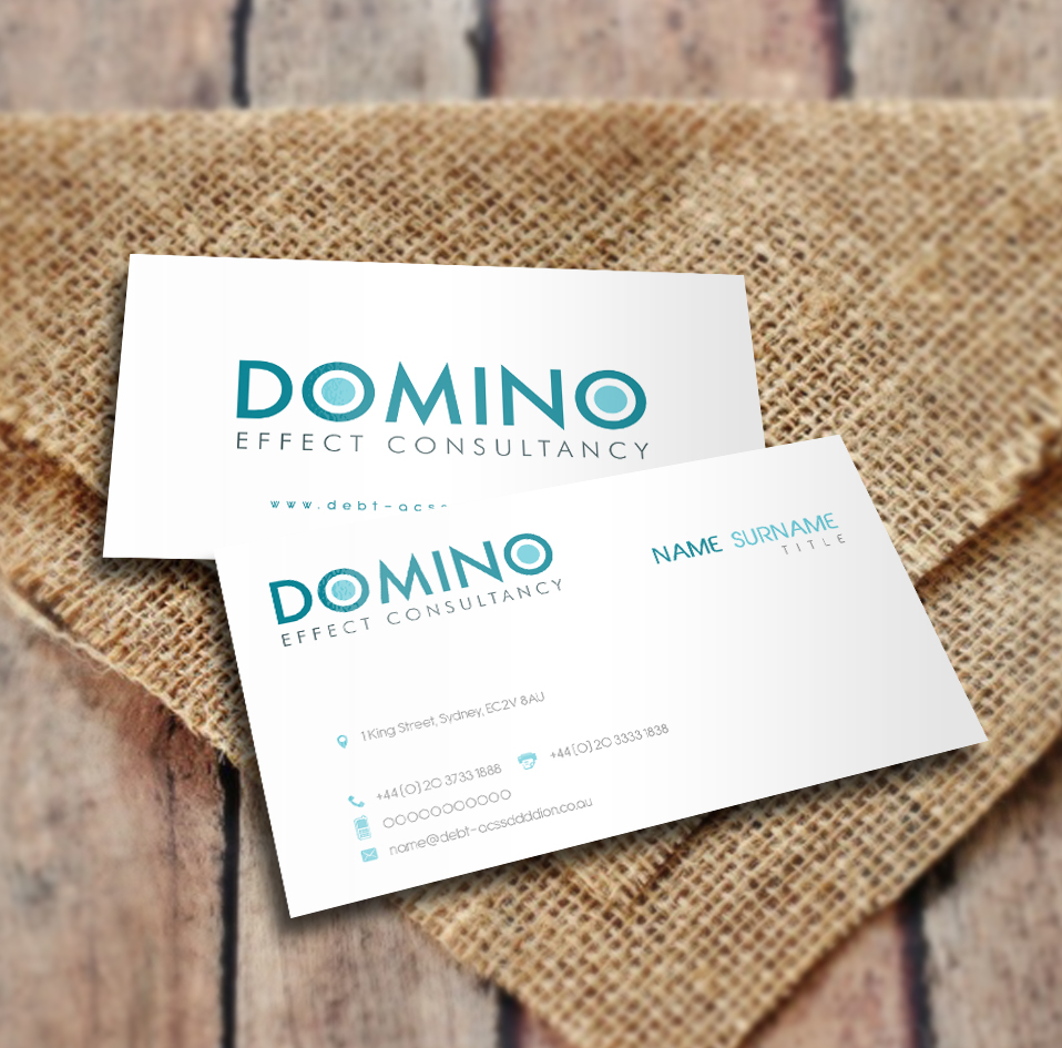 Business Card Design by a7mddz for Domino Effect Consultancy | Design #3627608
