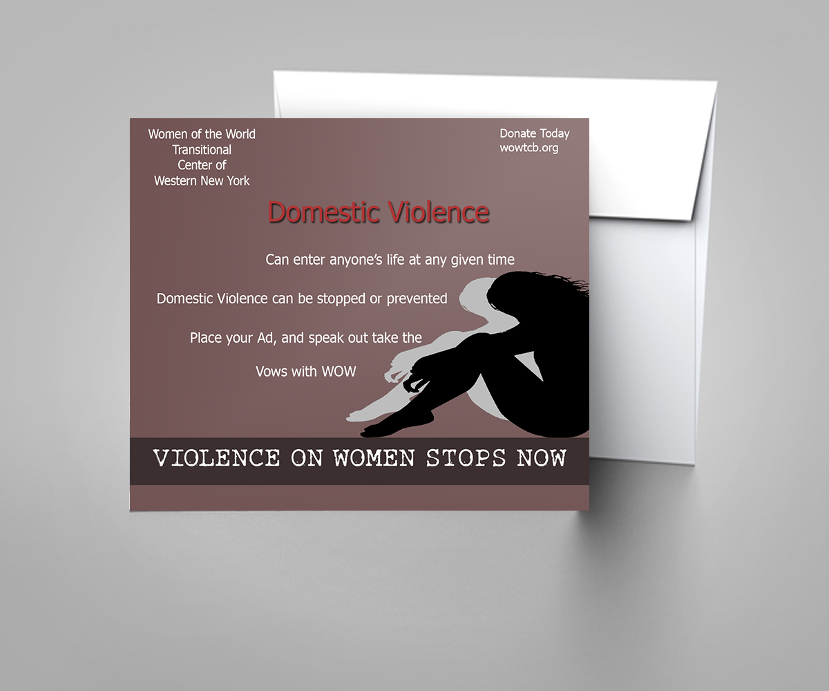 Postcard Design by eman140 for  women of the world transitional center of Western New York | Design #3711888