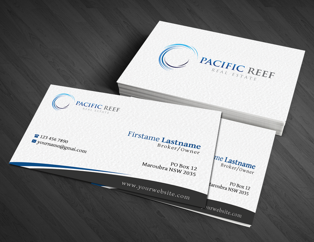 Business Card Design by  Artman for Pacific Reef Real Estate | Design #3644139