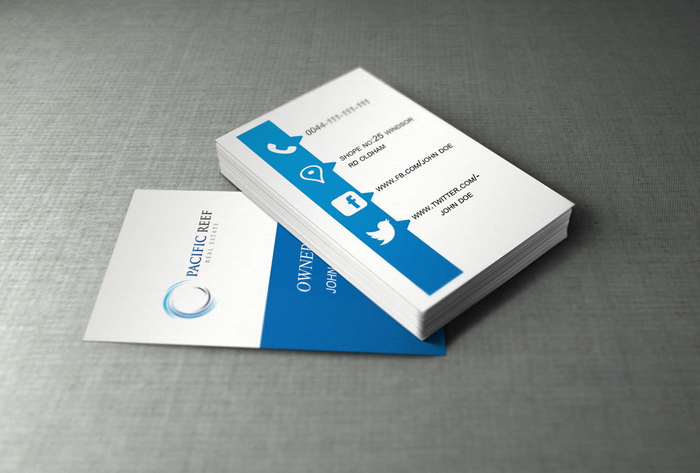 Business Card Design by arslan0008 for Pacific Reef Real Estate | Design #3634687