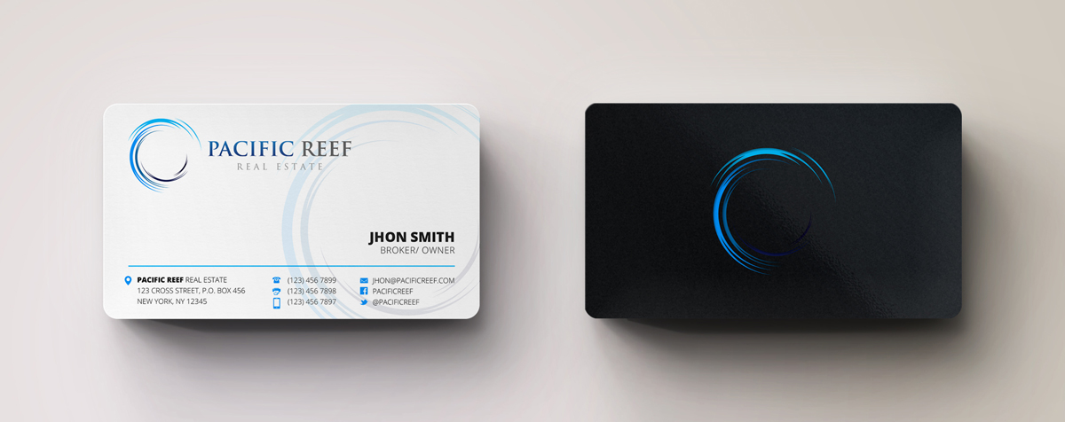 Business Card Design by stoodio.id for Pacific Reef Real Estate | Design #3630460