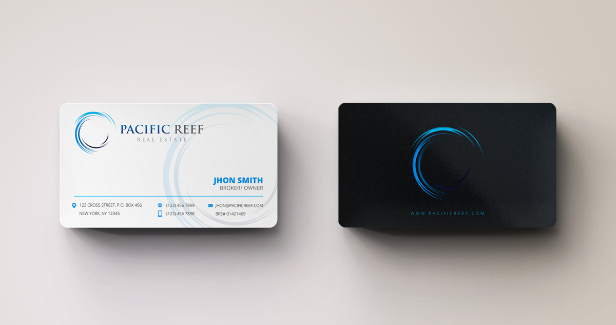 Business Card Design by stoodio.id for Pacific Reef Real Estate | Design #3632162