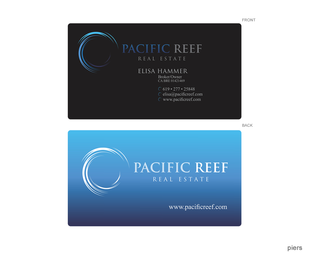 Business Card Design by Piers for Pacific Reef Real Estate | Design #3682899