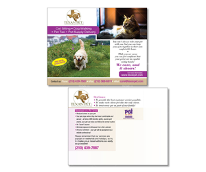 Diseño de Postal por Michele_co para Texan Pet LLC | Diseño: #3696220