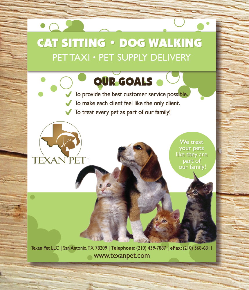 Postkarten-Design von alex989 für Texan Pet LLC | Design #3643438